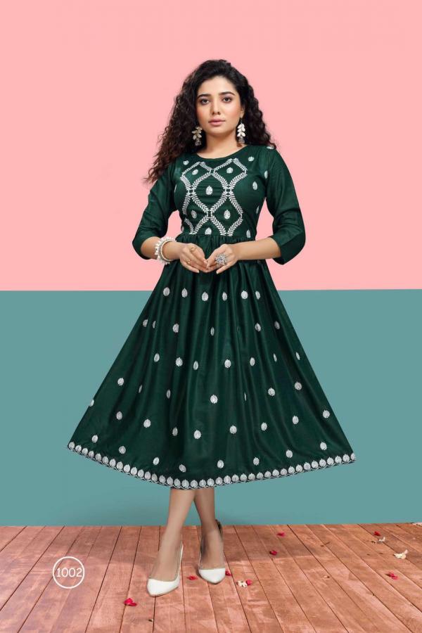 Kashmir Fancy Rayon Flair Kurti 